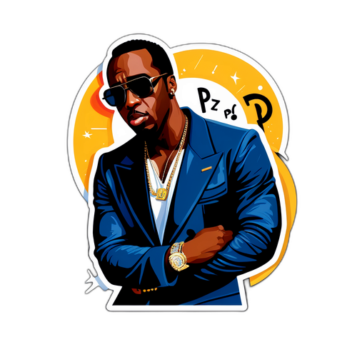 Иллюстрация P Diddy в стильном образе