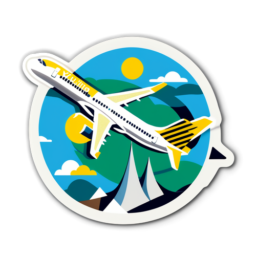 Rejsetema klistermærke med Vueling Airlines