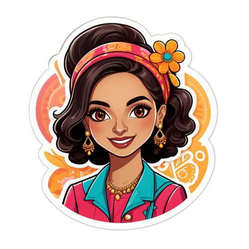 Lubna Jaffery med signaturtilbehør