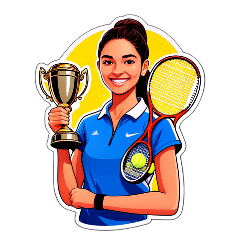 Stiker Kemenangan Emma Raducanu