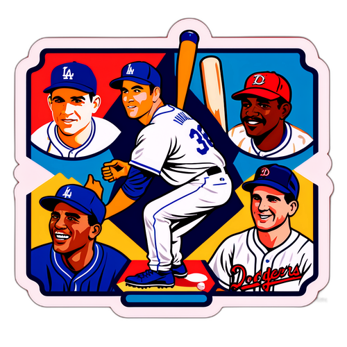 Sticker ng Nostalgikong Baseball