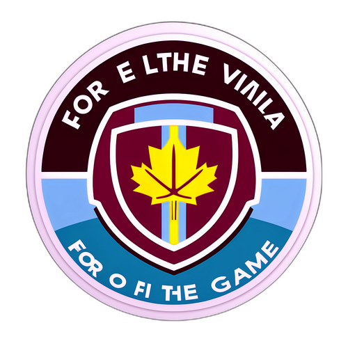 Aston Villa-logotyp med fotbollsplan och texten "För kärleken till spelet"