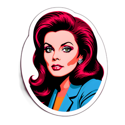 Nostalgischer Aufkleber mit Priscilla Presley