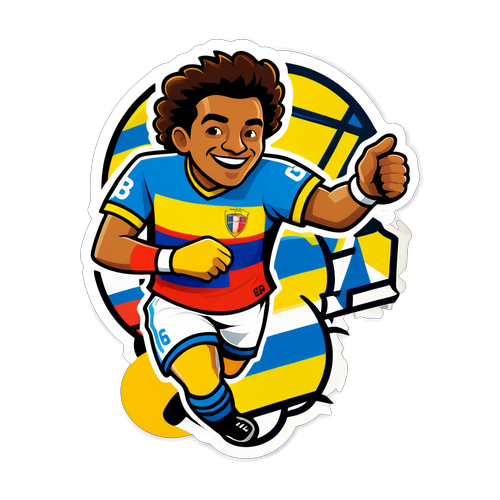 Diseño alegre de un sticker celebrando la Liga BetPlay Colombiana