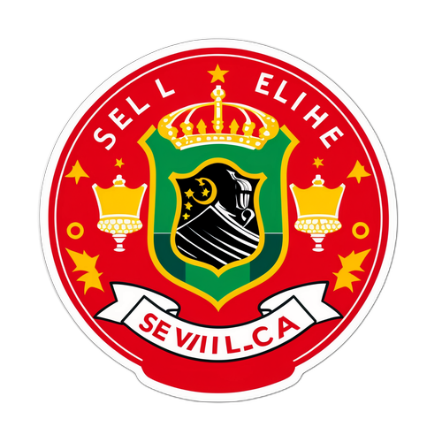 Дизайн наклейки, що ілюструє епізоди матчів Севілья - Ельче з підтримкою фанатів