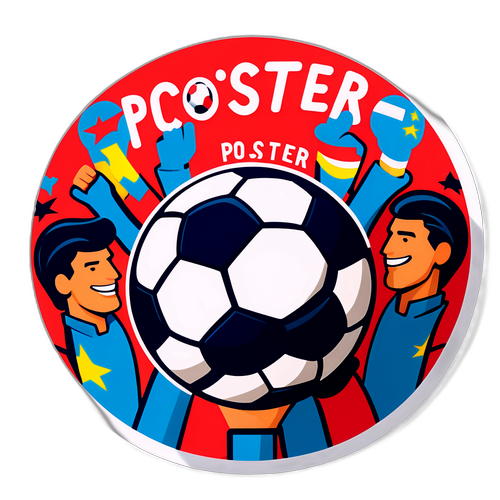 Stylisierter Fußball mit Unterschrift von Toni Polster