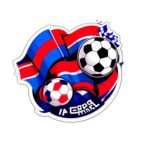 Energetisk fotballdesign for Norge-Israel fotballevent
