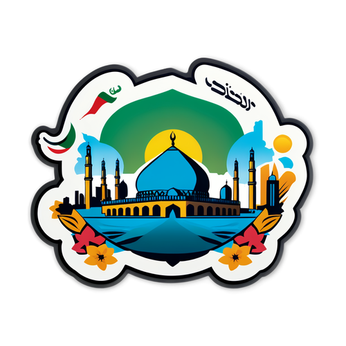 Kulturelles Erbe Irans: Ein modernes Stickerdesign