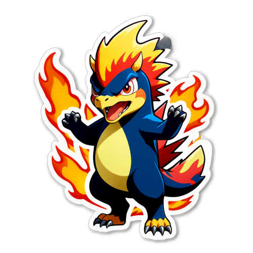 Sumiklab na Enerhiya: Alamin ang Cute at Makulay na Sticker ni Typhlosion!