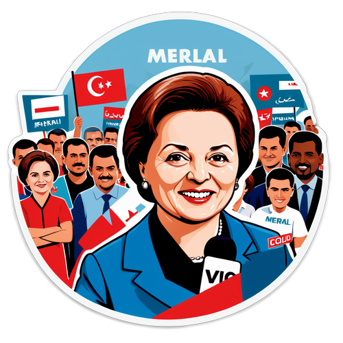 Konuşma Yapan Meral Akşener Karikatürü