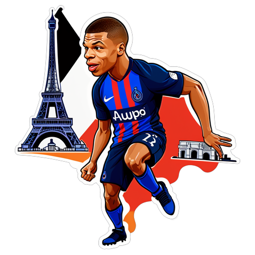 Kylian Mbappe Karikatürü ile Paris Teması