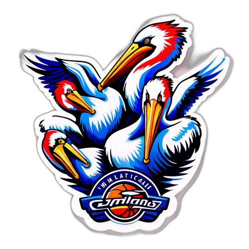 Design de Aquarela dos Jogadores dos Pelicans