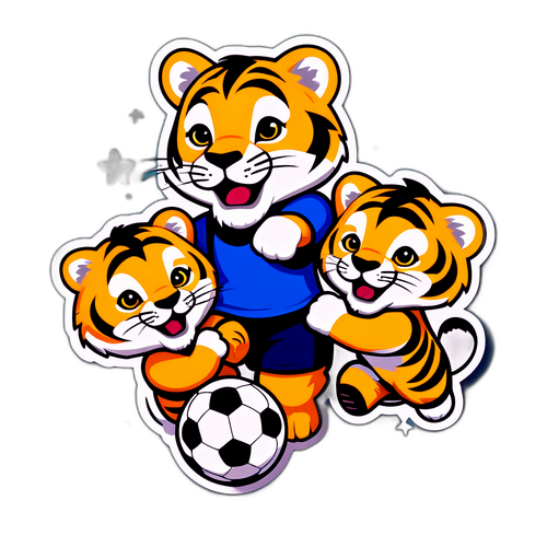 Stiker Harimau Ceria untuk Tigres UANL