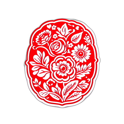 प्रेम और शक्ति का लाल पुरानी स्टिकर