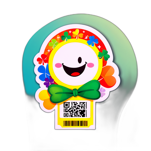 Arte do bilhete Lotofácil com números destacados e sorriso feliz