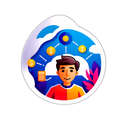 Illustratie van een moderne lezer met het ING kleurenschema en de tekst 'Innovatie in Betalingen'