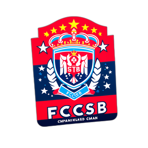 Adhesiv cu bilete FCSB stilizate