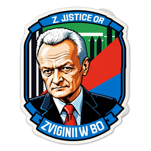 Naklejka z portretem Zbigniewa Ziobro