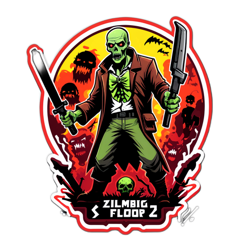 Katil Floor 3 Temalı Zombi Avcısı Sticker