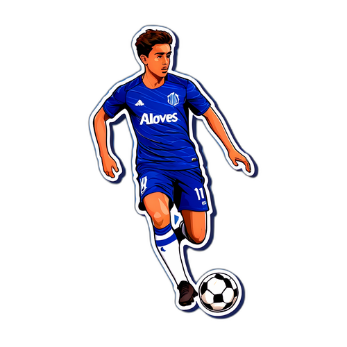สติกเกอร์ของนักเตะวัยรุ่นจากอัลาเบส