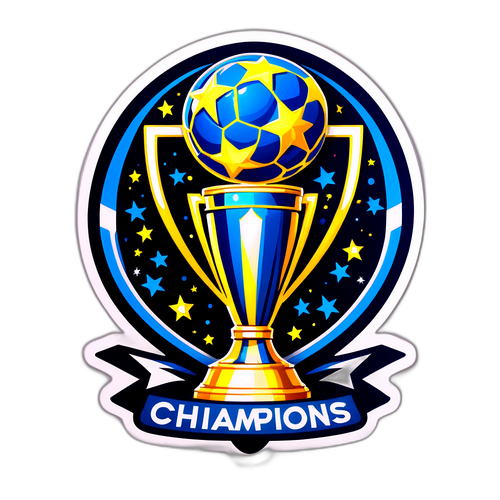 Стильна наклейка з анімірованим трофеєм Ліги Чемпіонів