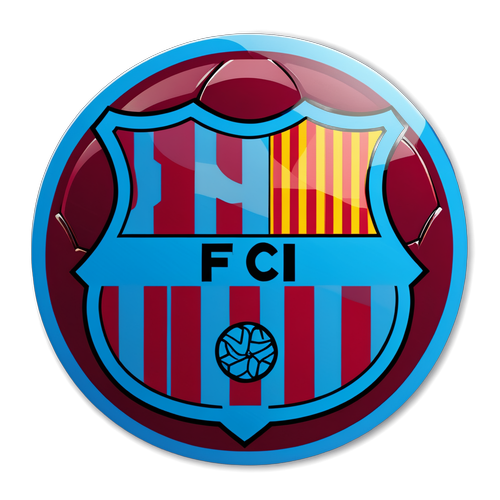 Incrível! A Emoção do Futebol com o Logo do Barcelona e o poderoso "Força Barça!"