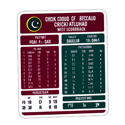 Papan Skor Perlawanan Kriket Pakistan vs West Indies