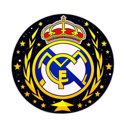 Logo Real Madrid cu Stele Strălucitoare