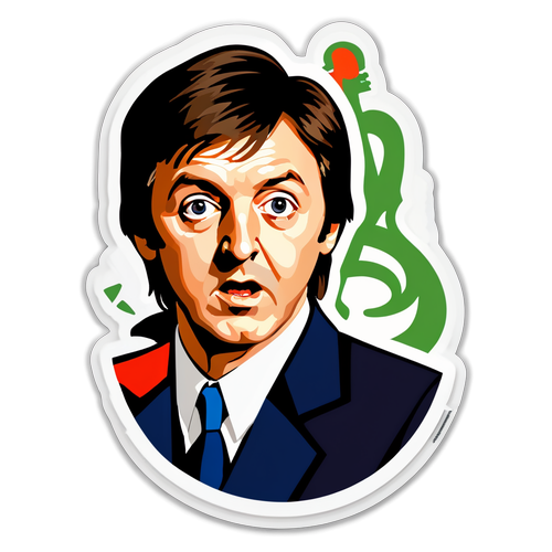 Paul McCartney Musik Tema Klistermärke