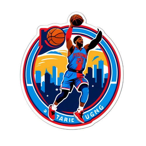Sticker ng Pistons vs Nuggets: Slam Dunk Highlight