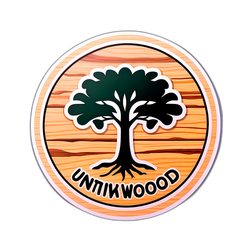 Design eines Aufklebers mit dem Uniwood GmbH-Logo