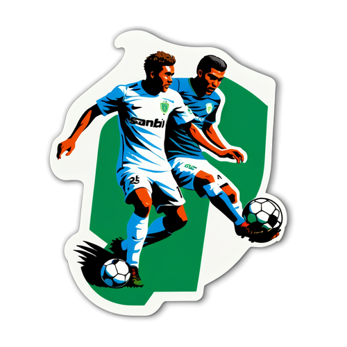 Sticker z meczu piłkarskiego Santos FC – CRB