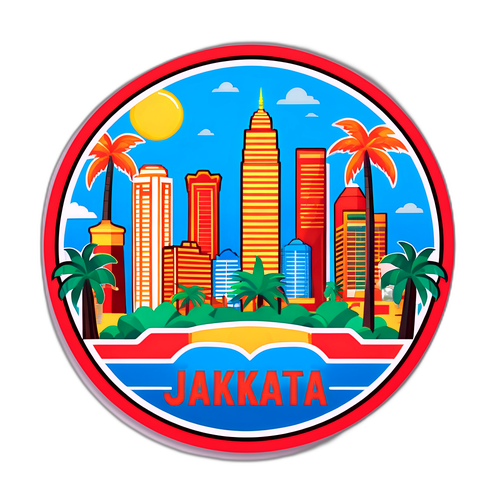 Sticker Representando la Ciudad de Yakarta