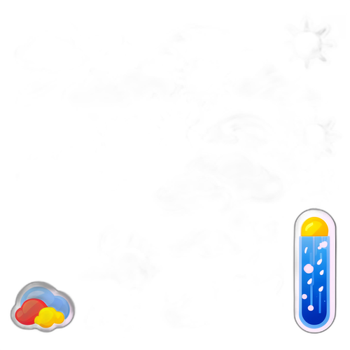 Thiết kế nhãn dán về các loại thời tiết từ nắng đến mưa