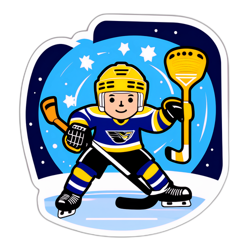 Jarmo Kekäläinen stickfiguurina jääkiekkoteemalla