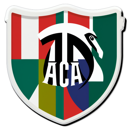 Kunstnerisk tolkning av Serie A-logoen med italiensk flagg