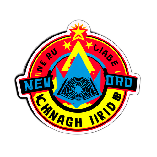 การออกแบบสติกเกอร์ภาพโลกใหม่ของ New World Order พร้อมคำว่า 'Change'