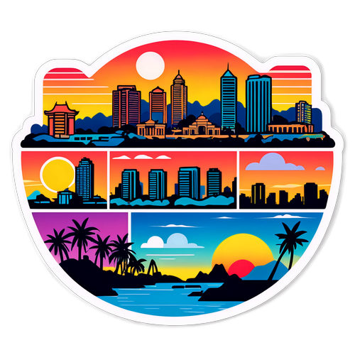 Peisaje din Manila: Apus și Arhitectură