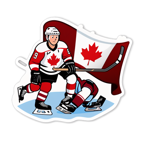 Latvia vs. Canada Hockey Showdown Sticker