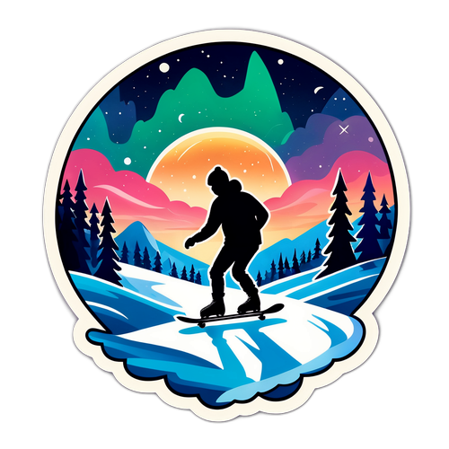 Γαλήνιο Χειμερινό Τοπίο με έναν Πατινέρ