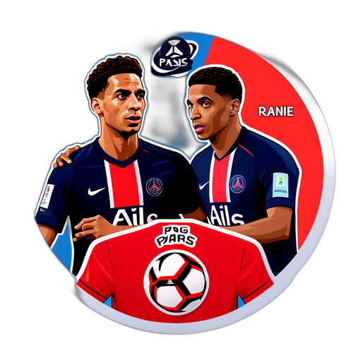 สติ๊กเกอร์ฟุตบอล PSG กับ Rennes ที่มีนักเตะเด่น