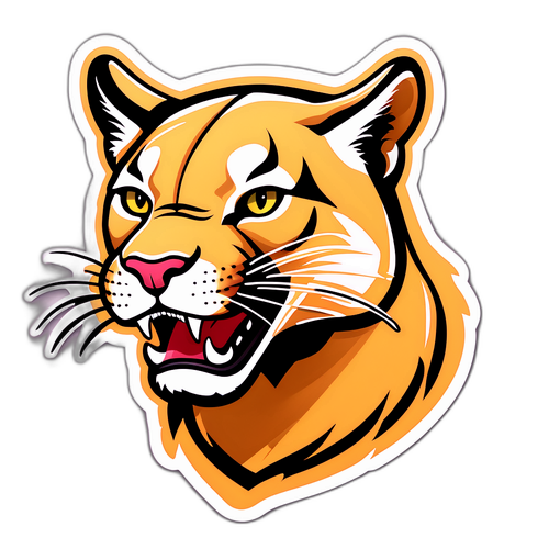 Sticker de un puma estilizado