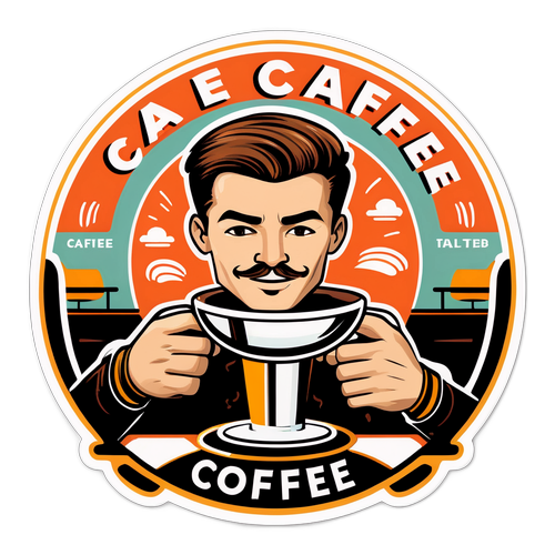 Cool kávézó matrica