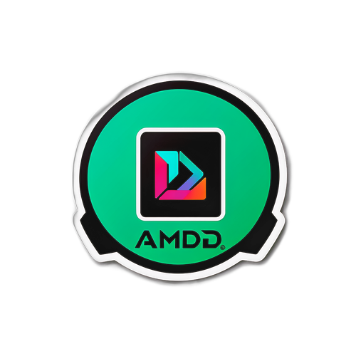 Tech-tema sticker med AMD grafikker
