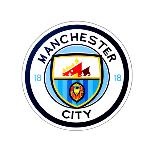 Festlig klistremerke for Manchester City-fans