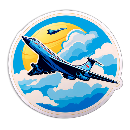 Самолет Ту-160 у хмарах