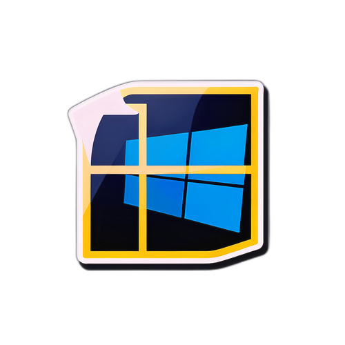Наклейка з логотипом Windows 10, що відображає технологічний прогрес та інновації