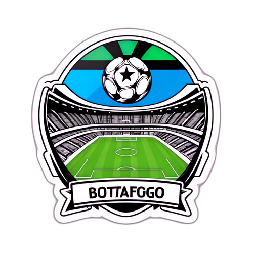 Autocollant Botafogo avec un arrière-plan de stade