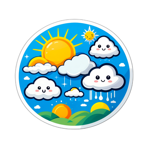 शैक्षिक मौसम स्टिकर: बादलों के प्रकार