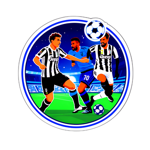 Sticker hấp dẫn về trận đấu giữa Atalanta và Juventus